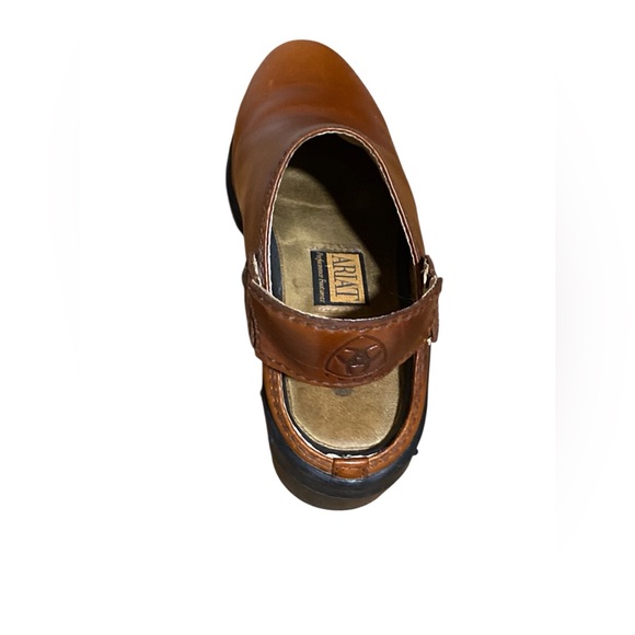 Ariat Mule Clogs Brown Leather Western Country Rodeo Sling Back Women’s  7.5 B - Picture 2 of 13